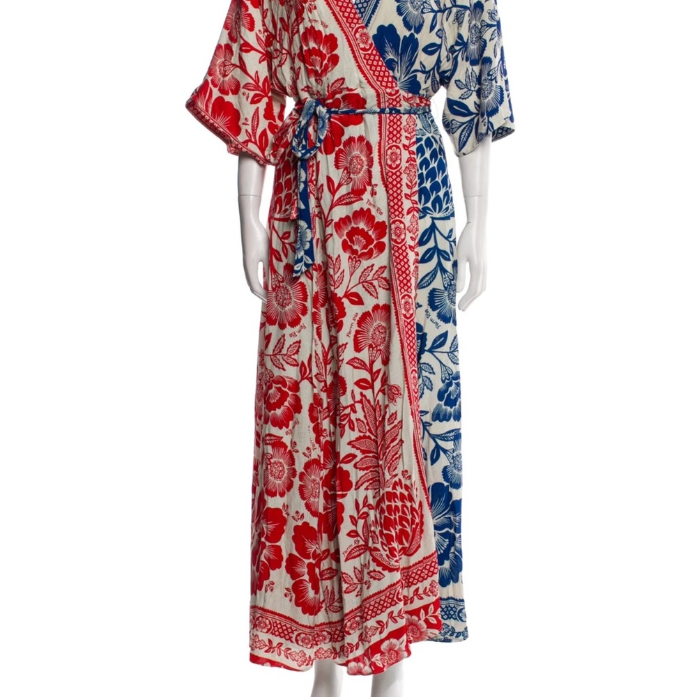 Farm Rio pineapple garden wrap maxi dress NWOT S - Picture 4 of 11